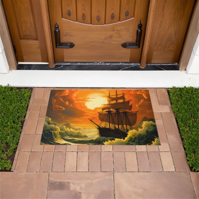 Ai Artsy Ship Doormat (Outdoor)