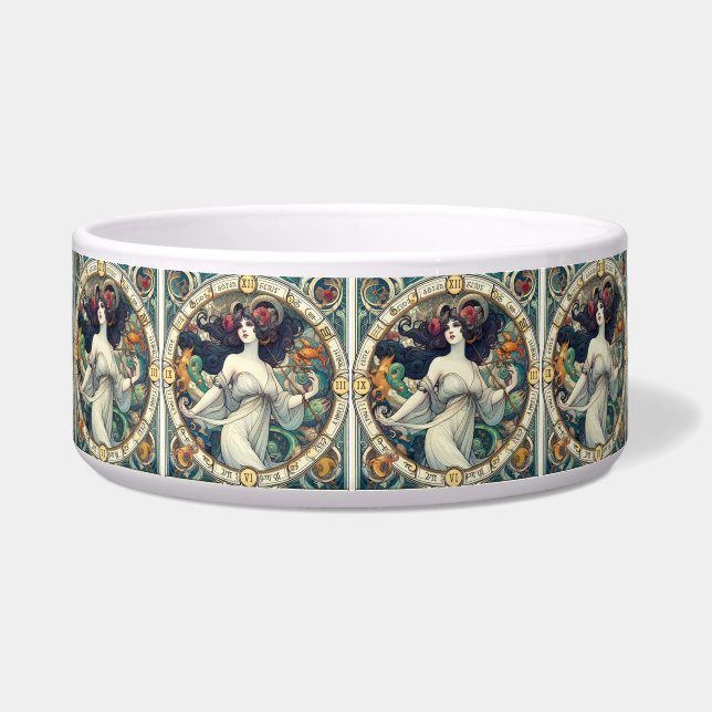 AI assisted Art Deco Bowl design of lady (Front)