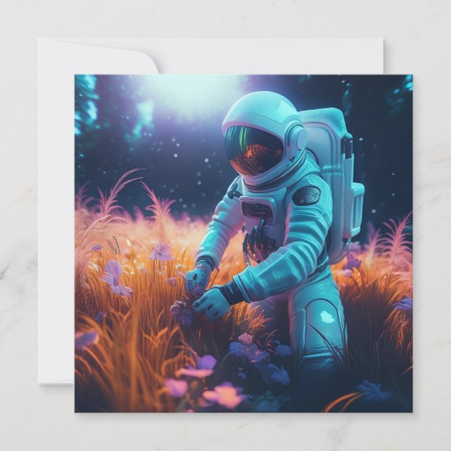 AI astronaut Holiday Card (Front)