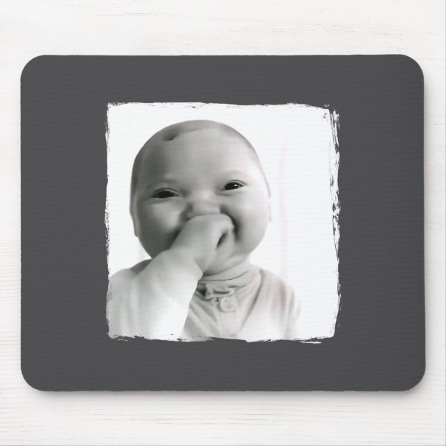 Ai Baby Giggling Holding Back Laugh Funny Viral Ge Mouse Pad (Front)