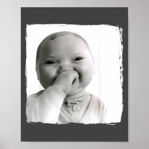 Ai Baby Giggling Holding Back Laugh Funny Viral Ge Poster