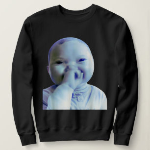 AI Baby Holding Laugh Meme Viral Trend meme Sweatshirt