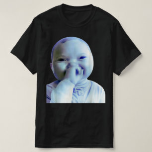 AI Baby Holding Laugh Meme Viral Trend meme T-Shirt