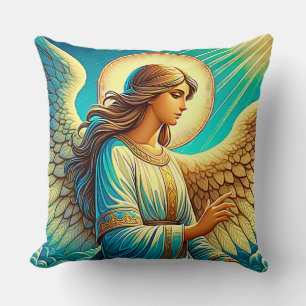 AI Beautiful Angel Expressionist Effect Cushion