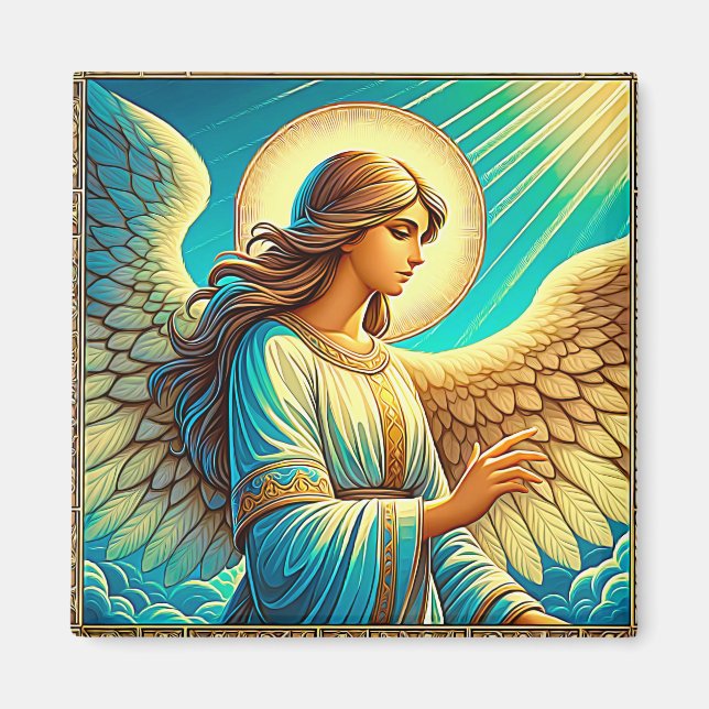 AI Beautiful Angel Expressionist Effect  Magnet (Front)