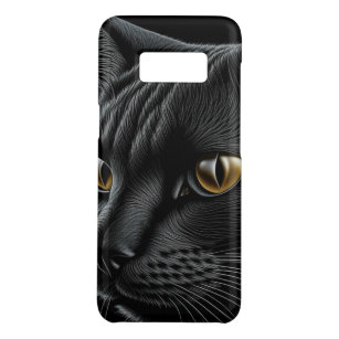 AI Black Cat with Yellow Eyes Case-Mate Samsung Galaxy S8 Case