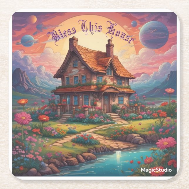 AI Bless This House Coaster (Front)