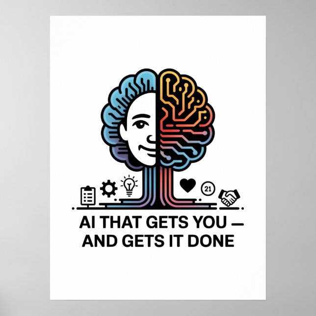 AI Brain Tech Design for Innovators Poster (Front)
