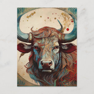 AI Bull Postcard