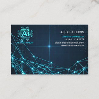 AI Business Card, Robotics Futuristic Technology Card
