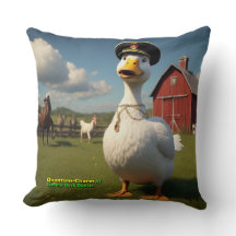 AI Captain Duck Dancer 01 Throw Pillow