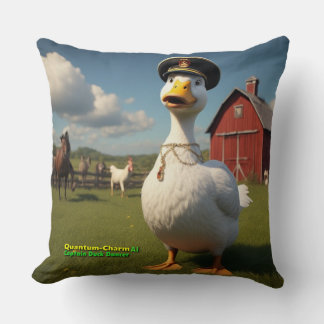 AI Captain Duck Dancer 01 Throw Pillow