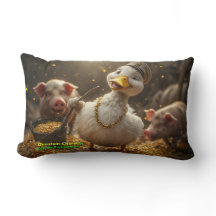 AI Captain Duck Dancer 02 Throw Pillow