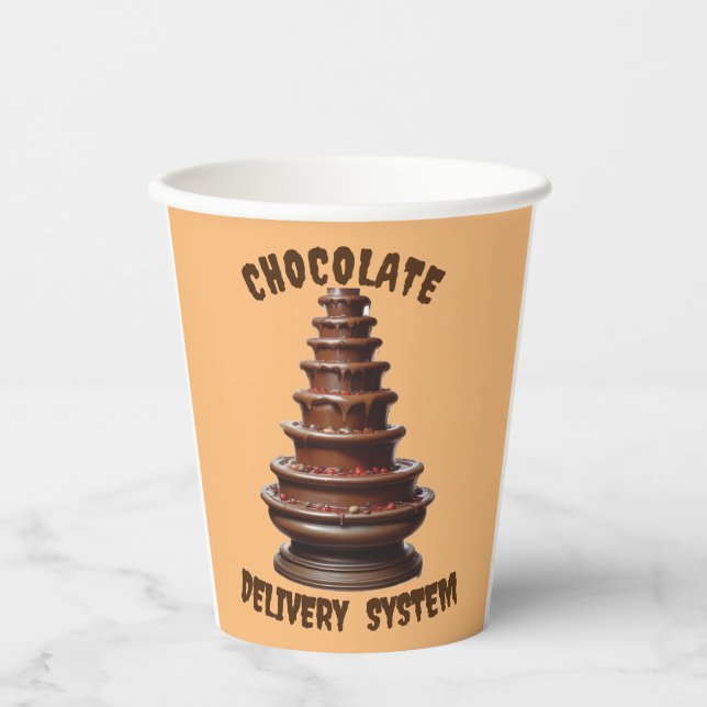 AI Chocolate Delivery System Paper Cup (Front)