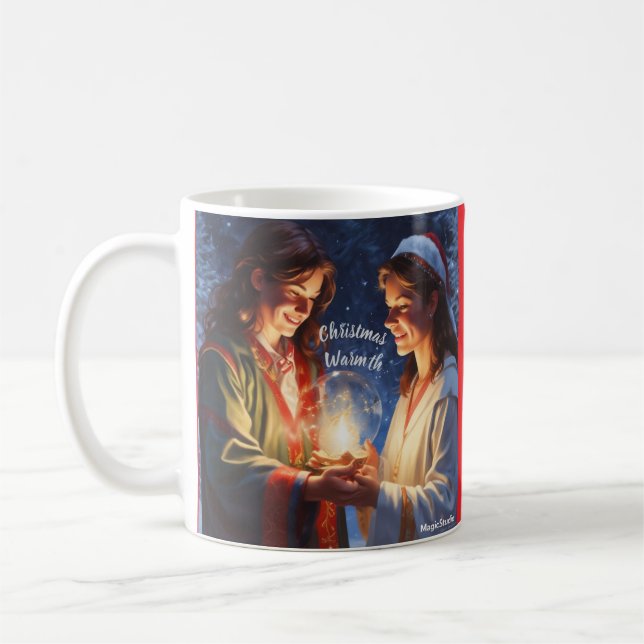 AI Christmas Warmth and Joy Mug or Cup (Left)