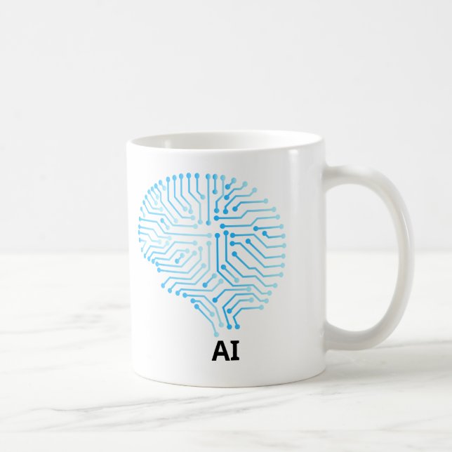 AI Coffee Mug – Futuristic Tech-Inspired Design  (Right)