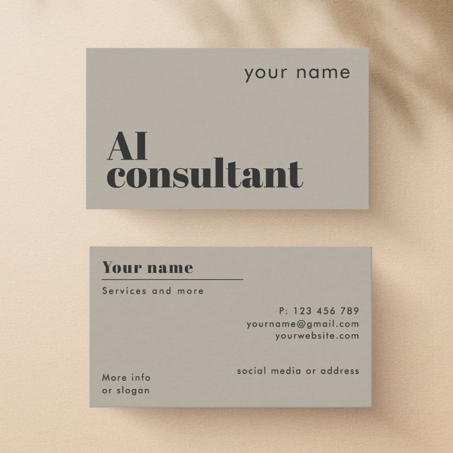 AI Consultant modern Business Card (Creator Uploaded)