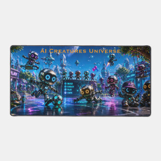 AI Creatures Universe Cyberpunk Desk Mat