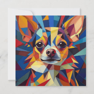 AI Cubism Dog Holiday Card