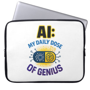 AI Daily Genius – Smart Dose of Intelligence Laptop Sleeve