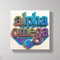Ai design Alpha and Omega Canvas Print