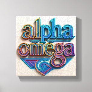 Ai design Alpha and Omega Canvas Print