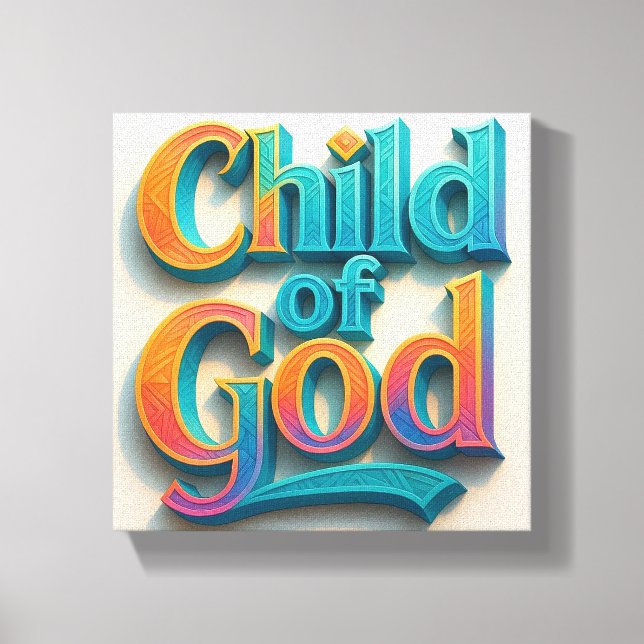 Ai design Child of God Stretched Canvas  Print (Front)