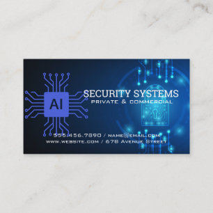 AI Digital Security   Protection Agency Business Card