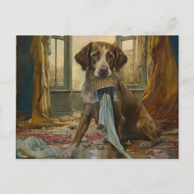 AI Dog Destroyed Postcard (Front)
