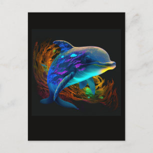 AI DOLPHIN SWIM #3 POSTCARD
