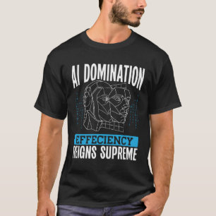 Ai Domination Efficiency Reigns Supreme Backprint T-Shirt