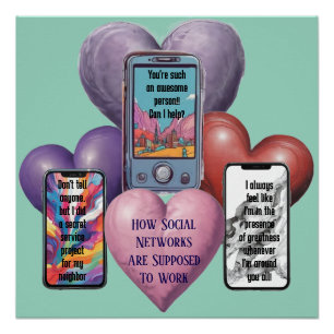 AI Downloadable How Social Networks Work Poster