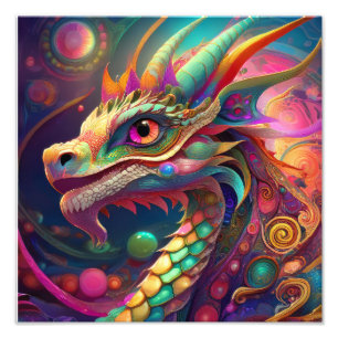 AI dragon Photo Print