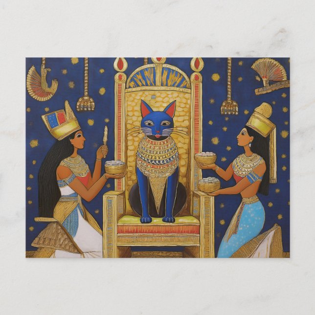 AI Egyptian Cat Postcard (Front)