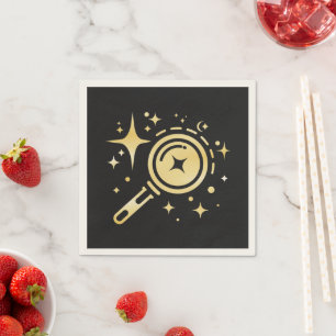 AI emblem Sparkle stars, beacon of the digital era Napkin