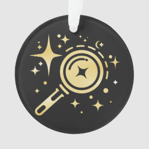 AI emblem Sparkle stars, beacon of the digital era Ornament