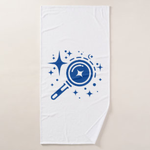 AI emblem Twinkle stars, beacon of the digital age Bath Towel