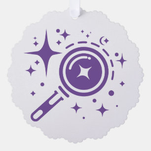 AI emblem Twinkle stars, beacon of the digital age Tree Decoration Card