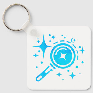 AI emblem Twinkle stars, beacon of the digital era Key Ring