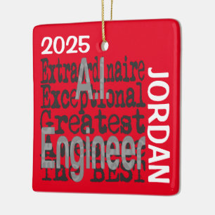 AI Engineer Extraordinaire CUSTOM Ceramic Ornament
