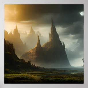 AI Fantasy Landscape #03 Poster