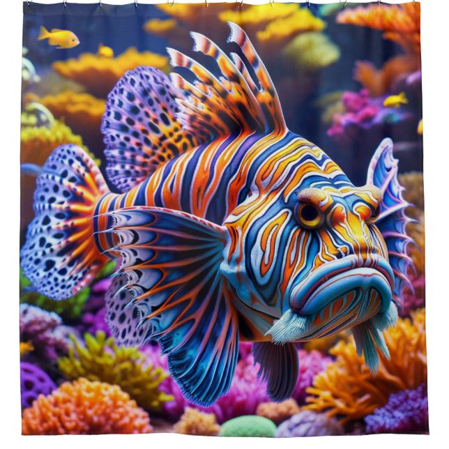 AI Fish Shower Curtain (Front)