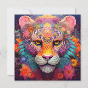 AI Flower Tiger Holiday Card