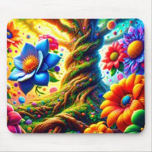 AI Flowers Mouse Pad