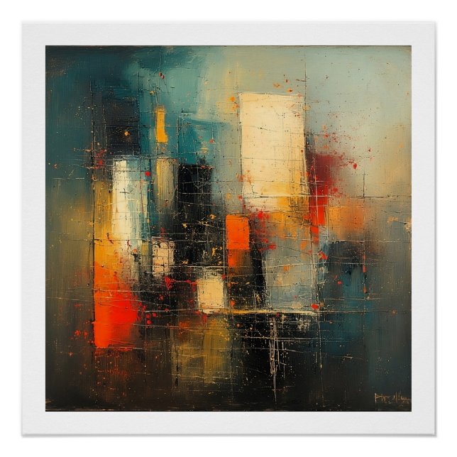 Ai generated abstract and resilient city poster (Front)
