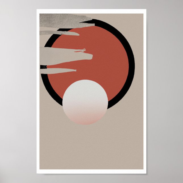 AI Generated Abstract Art Minimalist Neutral Poster (Front)