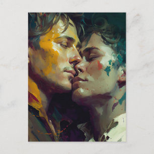 AI generated art of a couple in love Postcard