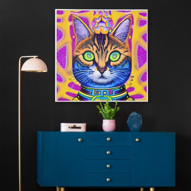 AI Generated Artsy Mystical Spiritual Cat Poster (Creator Uploaded)
