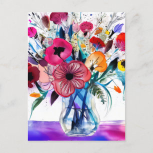AI generated beautiful bouquet of flowers Postcard