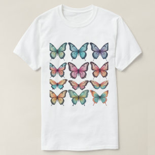 AI Generated Butterflies Clip Art T-Shirt